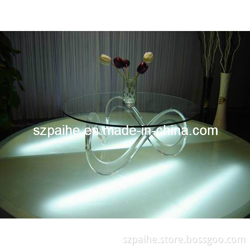 Acrylic Waved Cocktail Coffee Table